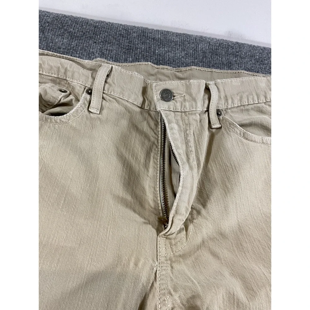 Levi's 513 Slim Straight Jeans Mens 34x32 Khaki Tan Denim Pants Modern Fit Casua